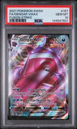 PSA 10 GENGAR VMAX 157/264 POKEMON FUSION STRIKE 157 FULL ART - Image 1