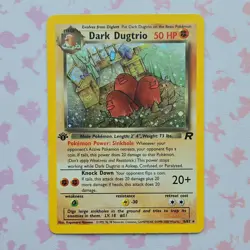 Pokemon TCG Dark Dugtrio Team Rocket Holo Rare 1st Edition 6/82 50HP Wizards - Image 1