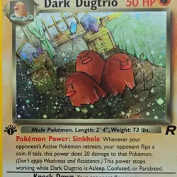 Pokemon TCG Dark Dugtrio Team Rocket Holo Rare 1st Edition 6/82 50HP Wizards - Image 2