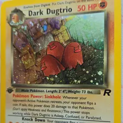 Pokemon TCG Dark Dugtrio Team Rocket Holo Rare 1st Edition 6/82 50HP Wizards - Image 3