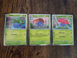 Pokemon Oddish 001 Gloom 002 & Vileplume 003 Cosmo Holo Promo Set Of 3 NM Swirl - Image 1