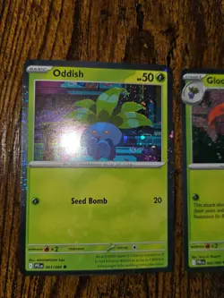 Pokemon Oddish 001 Gloom 002 & Vileplume 003 Cosmo Holo Promo Set Of 3 NM Swirl - Image 2