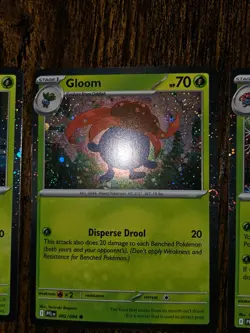 Pokemon Oddish 001 Gloom 002 & Vileplume 003 Cosmo Holo Promo Set Of 3 NM Swirl - Image 3