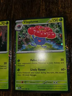 Pokemon Oddish 001 Gloom 002 & Vileplume 003 Cosmo Holo Promo Set Of 3 NM Swirl - Image 4