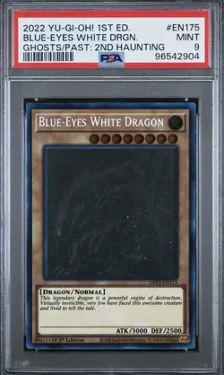 PSA 9 Blue-Eyes White Dragon (Ghost Rare) GFP2-EN175 Ghosts from the Past yugioh - Image 1