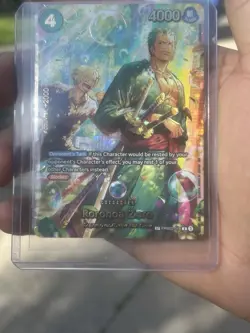Bandai One Piece Card Game Roronoa Zoro SR PRB02-006 Blocker Holo 4000 - Image 1