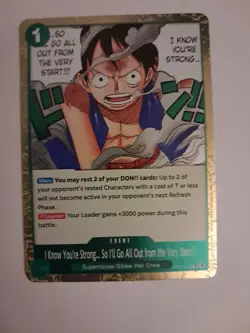 I Know You're Strong... So i'll Go All Out from the Very Start!!! OP13-040 Foil - Image 1