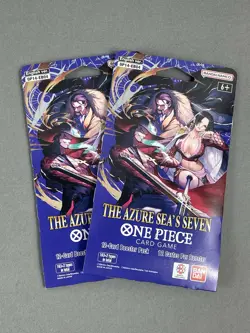 Lot Of 2x One Piece OP14 Sleeved Booster Packs - The Azure Sea’s Seven - English - Image 1