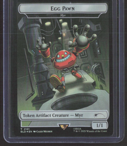 Egg Pawn (Myr) Token FOIL 2101 - MTG Sonic The Hedgehog Secret Lair - Image 1