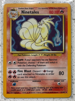 Pokemon TCG 1995 Ninetales Base Set Holo Rare 12/102 - Image 1