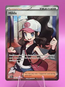 Pokemon TCG Hilda Trainer Card White Flare Full Art Ultra Rare SV 164/086 - Image 1