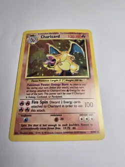 1999 Base Set Charizard Holo Rare Pokemon TCG 4/102 Vintage - Image 2