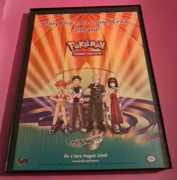 Pokemon Trading Card Game Gym Heroes Promo Framed Print Ad 2000 8.5X11 - Image 1