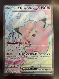 Pokemon Lillie's Clefairy ex SV09: Journey Together 173/159 Ultra Rare - Image 1