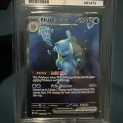 Pokemon TCG Blastoise EX 200/165 SIR 151 S&V Ace 10 Gem Mint PERFECT SUBGRADES - Image 3