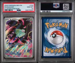 Pokemon TCG Bulbasaur IR 133/132 Mega Evolutions PSA 10 - Image 3