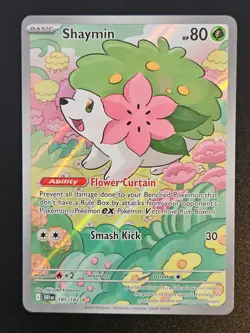 SHAYMIN 185/182 ILLUSTRATION RARE DESTINED RIVALS POKEMON NM/M 2025 - Image 1