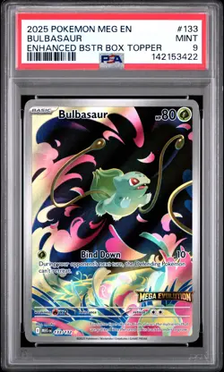 2025 POKEMON MEG EN-MEGA EVOLUTION ENHANCED BOOSTER BOX TOPPER BULBASAUR PSA 9 - Image 1