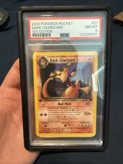 2000 Pokemon Rocket Dark Charzard #21 1s Edition PSA 8 - Image 1
