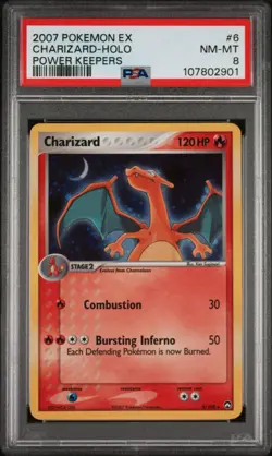 2007 Pokemon EX Charizard-HOLO Power Keepers Holo Swirl - Image 1
