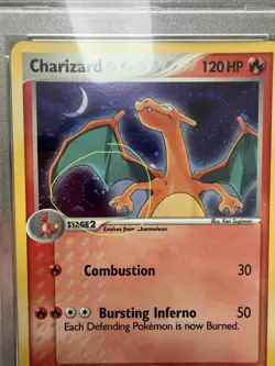 2007 Pokemon EX Charizard-HOLO Power Keepers Holo Swirl - Image 4