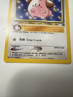 Pokemon TCG Cleffa #31 WOTC Black Star Promo - Image 2
