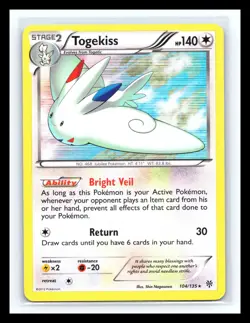 💥 Togekiss Holo Rare Holo Plasma Storm 104/135 Pokemon TCG - Image 1