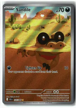 Sandile ⭐ 135/086 Holo Illustration Rare Black Bolt 2025 Pokemon NM - Image 1