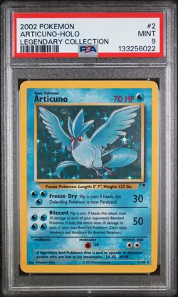 2002 POKEMON LEGENDARY COLLECTION #2 ARTICUNO-HOLO PSA 9 - Image 1