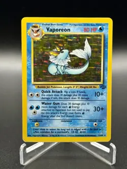 Pokemon TCG Vaporeon Jungle Holo Rare Unlimited Moderately Played - Image 1