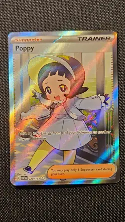 Holo Poppy - 220/197 Ultra Rare Obsidian Flames Pokemon TCG - lightly played - Image 2