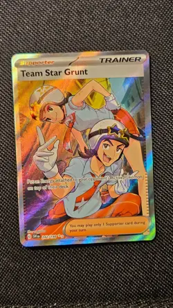 Team Star Grunt 242/198 NM - Scarlet & Violet Base Set Full Art Rare Pokemon TCG - Image 2