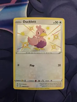 Ducklett SV095/SV122 Pokemon TCG Sword & Shield Shining Fates Shiny Rare - NM - Image 1