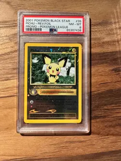 Pokemon Black Star Promo Pichu Reverse Holo PSA8 NEAR MINT PSA # 65307438 - Image 1