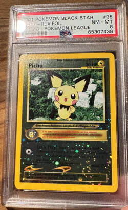 Pokemon Black Star Promo Pichu Reverse Holo PSA8 NEAR MINT PSA # 65307438 - Image 4