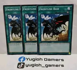 YUGIOH FRONTLINE BASE X3 COMMON LIGHT PLAYED - Image 1