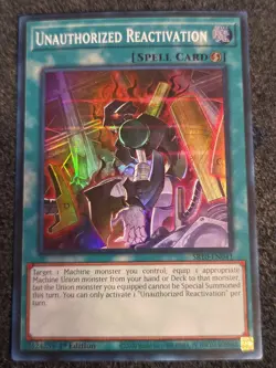 Yugioh Unauthorized Reactivation SR10-EN041 Super Rare 1st Ed LP - Image 1