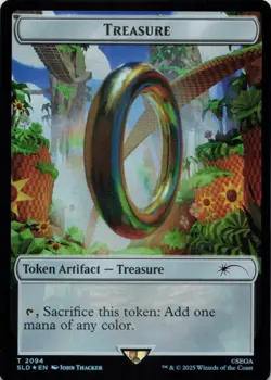 MTG Treasure Token (Rainbow Foil) NM Secret Lair Drop Series T Magic 209 - Image 1