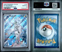 Pokemon 2025 Journey Together N's Reshiram Illustration Rare Card 167/159 PSA 10 - Image 3