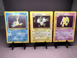 Pokemon TCG Fossil Set Holo Rare Lot 3x Cards -- WOTC Era VTG 1999 - Image 1