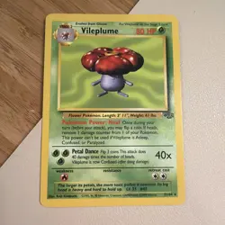 Vileplume 31/64 Unlimited Non-Holo Jungle Pokemon Card LP - Image 1