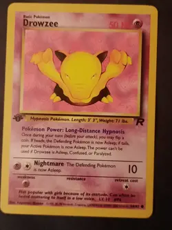 Pokemon Card TCG Drowzee 1st Edition Team Rocket /82 Excellent Condition VLP. - Image 1