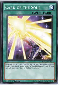 Yugioh - Card of the Soul MP17-EN107 1st Edition - 2017 Mega-Tins Mega Pack - Image 1