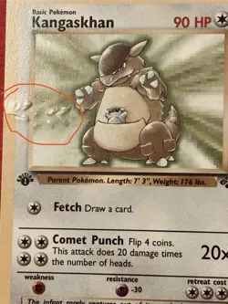 Kangaskhan Pokemon: Jungle 1st Edition Rare 21/64 Card Never Played Damaged - Image 3