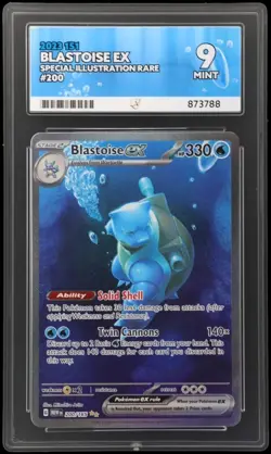 ACE 9 Blastoise EX 200/165 Special Illustration Rare Pokemon 151 Card - Image 1