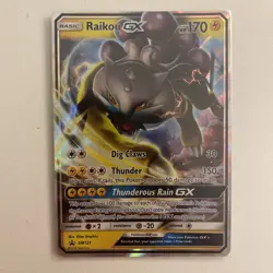 Pokemon TCG Raikou GX Promo Card Sun and Moon SM121 - Image 1