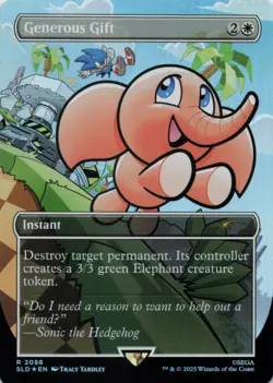 MTG Generous Gift (Rainbow Foil) NM Secret Lair Drop Series R Magic 2088 - Image 1