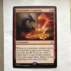 Flameshadow Conjuring - March of the Machine Rare Enchantment Red 280 2023 - Image 1