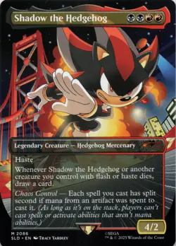 MTG Shadow the Hedgehog Normal NM Secret Lair Drop Series M Magic 2086 - Image 1