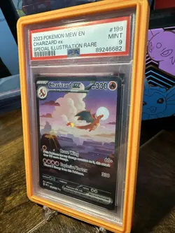 2023 Pokemon Mew EN 151 #199 Charizard EX Special Illustration Rare PSA 9 - Image 2
